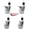 Service Caster 4'' Nylon Swivel 1-7/8'' Expanding Stem Caster Set 2 Total Lock Brakes, 4PK SCC-EXTTL20S414-NYS-2-S-2-178 - alternate 5